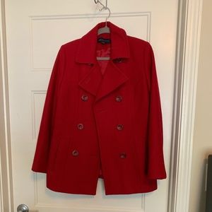 Red Peacoat - Anne Klein
